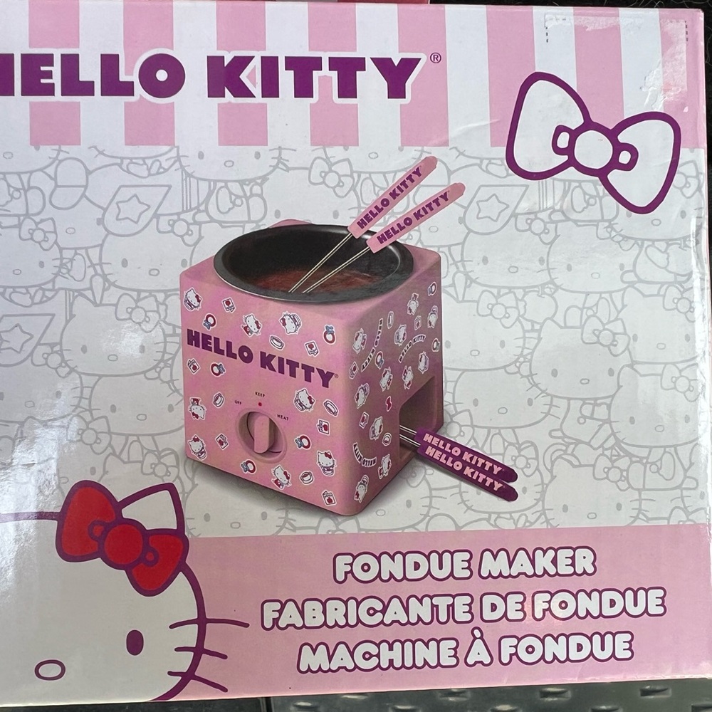 Hello Kitty Pink and White Fondue Set